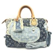 Pre-owned Canvas handbags Louis Vuitton Vintage , Blue , Dames