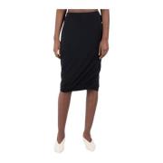 Elastische Gelaagde Knielengte Rok Jil Sander , Black , Dames