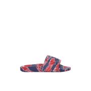 Teenslippers Sliders Moncler , Red , Heren