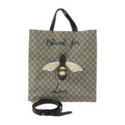 Pre-owned Canvas totes Gucci Vintage , Beige , Dames