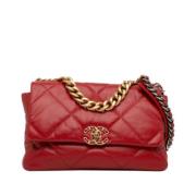 Pre-owned Leather shoulder-bags Chanel Vintage , Red , Dames