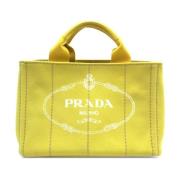 Pre-owned Canvas totes Prada Vintage , Yellow , Dames