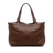 Pre-owned Leather totes Gucci Vintage , Brown , Dames