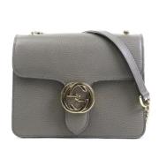 Pre-owned Leather shoulder-bags Gucci Vintage , Gray , Dames