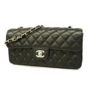 Pre-owned Leather chanel-bags Chanel Vintage , Green , Dames