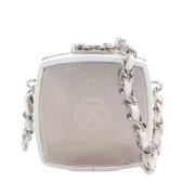 Pre-owned Leather clutches Chanel Vintage , White , Dames