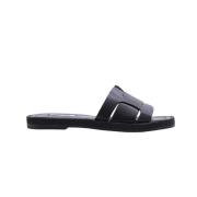 Stijlvolle Leren Sandalen Bibi Lou , Black , Dames