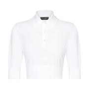 Witte Polo Cropped T-shirts en Polos Dolce & Gabbana , White , Dames