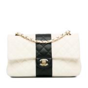 Pre-owned Leather chanel-bags Chanel Vintage , White , Dames