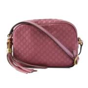 Pre-owned Leather shoulder-bags Gucci Vintage , Pink , Dames