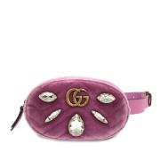 Pre-owned Velvet shoulder-bags Gucci Vintage , Pink , Dames