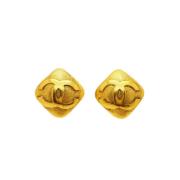 Pre-owned Metal chanel-jewelry Chanel Vintage , Yellow , Dames