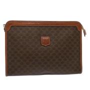 Pre-owned Canvas clutches Celine Vintage , Brown , Dames