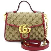 Pre-owned Canvas handbags Gucci Vintage , Beige , Dames