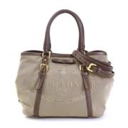 Pre-owned Canvas prada-bags Prada Vintage , Beige , Dames