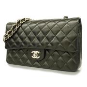 Pre-owned Leather chanel-bags Chanel Vintage , Green , Dames