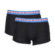 Katoenen Boxershorts Bicolor Elastische Tailleband North Sails , Black...