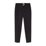 Straight Trousers Versace , Black , Dames