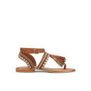 Fringed Toe Sandal Alma EN Pena , Brown , Dames