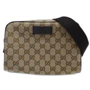 Pre-owned Canvas crossbody-bags Gucci Vintage , Beige , Dames