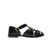 Handgemaakte Leren Sandalen Scarosso , Black , Dames