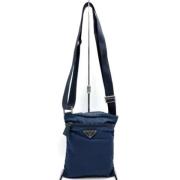 Pre-owned Leather prada-bags Prada Vintage , Blue , Dames