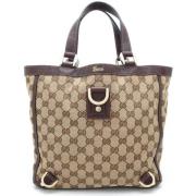 Pre-owned Canvas gucci-bags Gucci Vintage , Beige , Dames