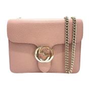 Pre-owned Leather shoulder-bags Gucci Vintage , Pink , Dames