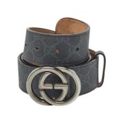 Pre-owned Canvas belts Gucci Vintage , Black , Dames