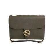 Pre-owned Leather shoulder-bags Gucci Vintage , Beige , Dames