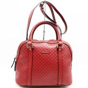 Pre-owned Leather handbags Gucci Vintage , Red , Dames