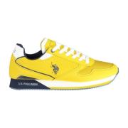 Gedurfde Gele Sportsneakers met Contrasterende Details U.s. Polo Assn....