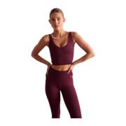 Ribbed Seamless Bralette Fusion Top Aim'n , Red , Dames