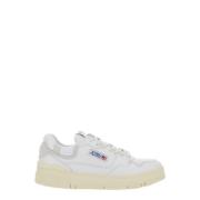 Witte Sneakers met Beige Details Autry , White , Heren