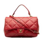 Pre-owned Leather shoulder-bags Chanel Vintage , Red , Dames