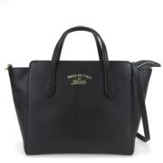 Pre-owned Leather totes Gucci Vintage , Black , Dames