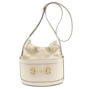 Pre-owned Leather shoulder-bags Gucci Vintage , Beige , Dames