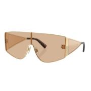 Gouden Metalen Frame Bruine Spiegelende Zonnebril Dolce & Gabbana , Ye...