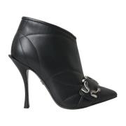 Gewatteerde Leren Stiletto Laarzen Dolce & Gabbana , Black , Dames