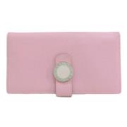 Pre-owned Leather wallets Bvlgari Vintage , Pink , Dames