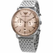 Roestvrij Staal Grijs Herenhorloge Emporio Armani , Gray , Heren