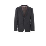 Grijze Gestreepte Jas Thom Browne , Gray , Heren