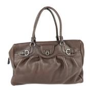 Pre-owned Fabric handbags Salvatore Ferragamo Pre-owned , Brown , Dame...