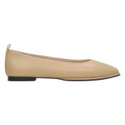 Dames Beige Leren Ballet Flats Er00115273 Estro , Beige , Dames