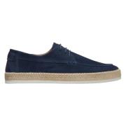 Heren Navy Blauwe Veterschoenen gemaakt van Echt Velours Er00115092 Es...