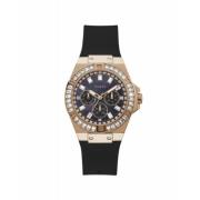 Gouden Dames Quartz Horloge Siliconen Band Guess , Yellow , Dames