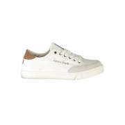 Witte Polyester Sneakers met Veters Carrera , White , Heren