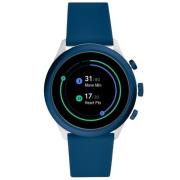 Blauwe Siliconen Quartz Herenhorloge Fossil , Blue , Heren