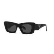 Elegante Cat Eye Zonnebril Prada , Black , Dames