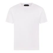 Geribbeld Jersey T-shirt Tom Ford , White , Heren